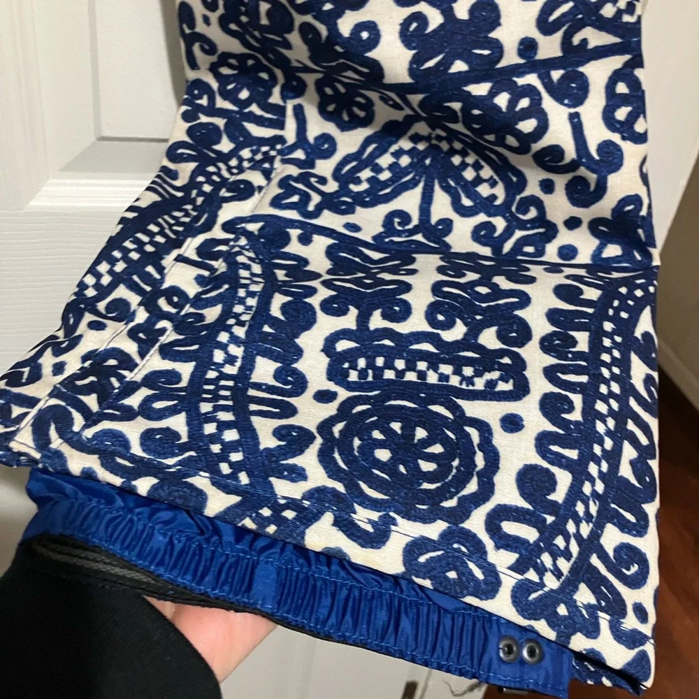 Burton Vida blue white rustic print snowboard ski pants  XS - Picture 3 of 11